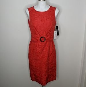 Tahari ASL Juliannie Tangerine Dress